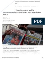 Elecciones en Honduras - Por Qué La Actualización de Resultados Está Siendo Tan Lenta - BBC News Mundo