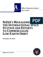 NASA's Management of The International Space Station and Efforts To Commercialize Low Earth Orbit