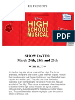 High School Musical Audition Packet