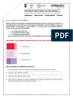 Comparacion de Fracciones Heterogeneas