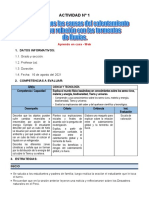 4° Grado - Actividad Del Dia 10 de Agosto