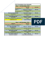 B81 Foundation Exam Schedule