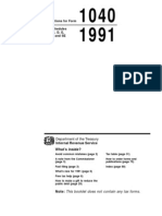 US Internal Revenue Service: I1040 - 1991