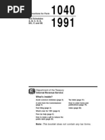 US Internal Revenue Service: I1040 - 1991