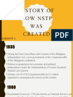 History of How NSTP WAS Created: Group