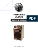 California Blonde: Owner'S Manual