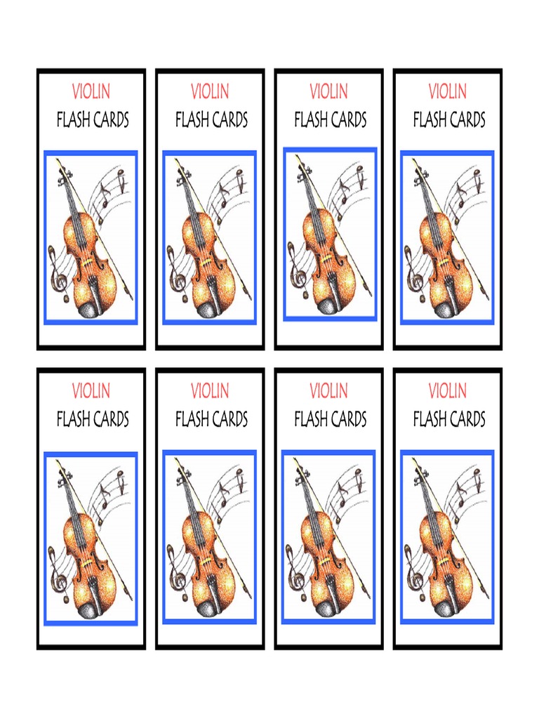 Violin Violin Violin Violin Flash Cards Flash Cards Flash Cards Flash