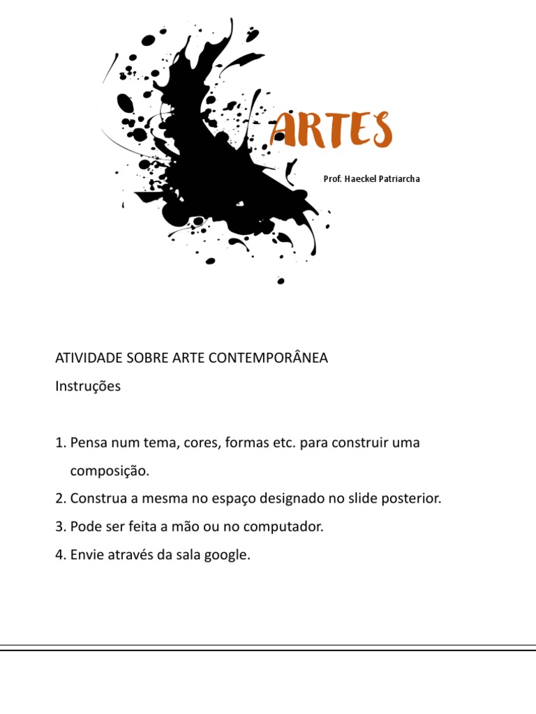 Atividade Arte Contemporânea | PDF