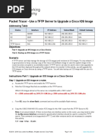 Packet Tracer - Use A TFTP Server To Upgrade A Cisco IOS Image