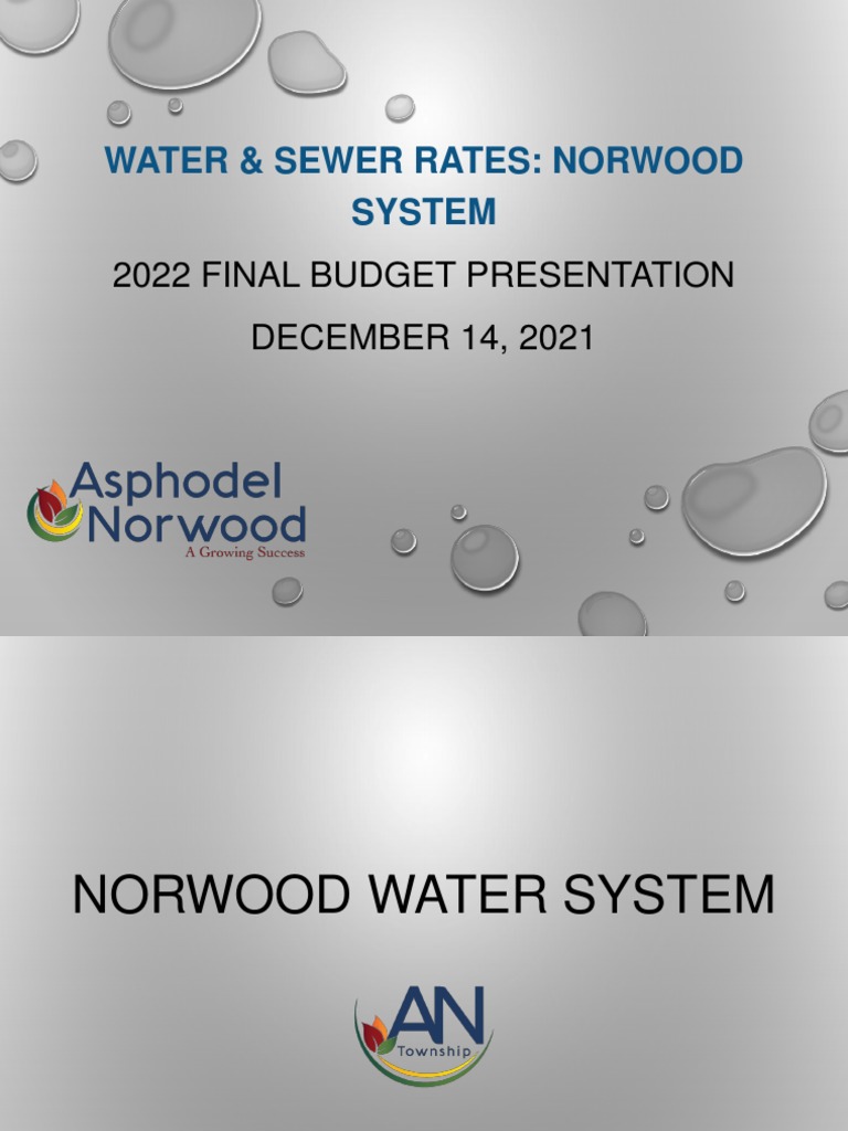 2022 Norwood Water Sewer Rates PDF Water Supply Network Taxes