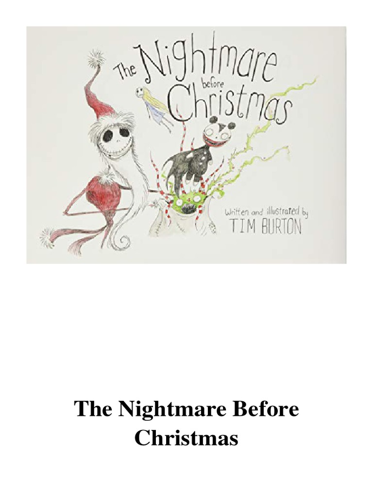 The Nightmare Before Christmas Written & Illustrated by Tim Bur