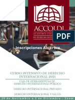 Curso Intensivo de Derecho Internacional 2021 - 29 de Noviembre Al 03 de Diciembre!