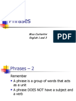 Phrases: Miss Costantini English 1 and 3