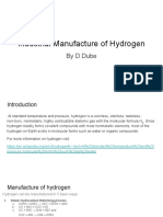 Industrial Manufacture of Hydrogen