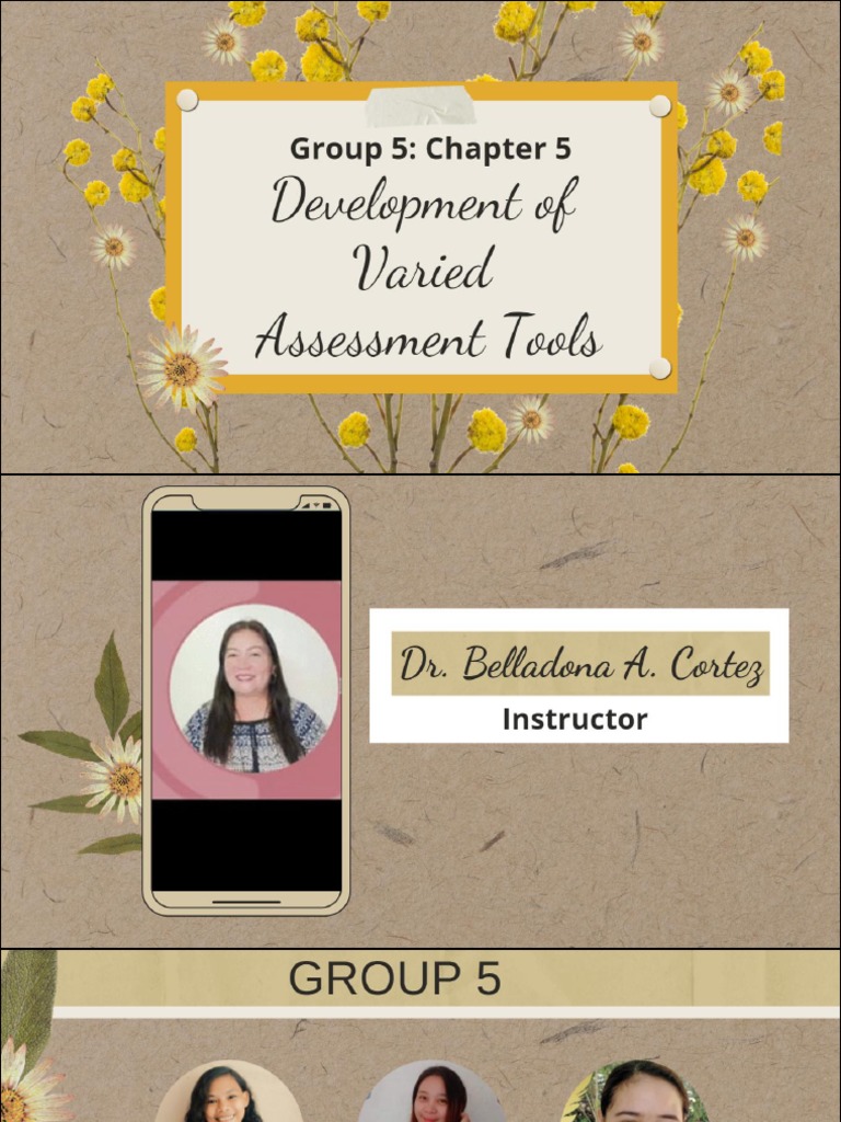 Group 5i Chapter 5i Development of Varied Assessment Tools | PDF ...