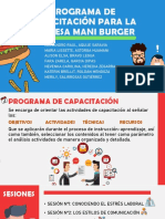 Diapos Del Programa de Capacitación para La Empresa Mani Burger