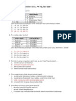 Soal Sem 1 Kelas 8