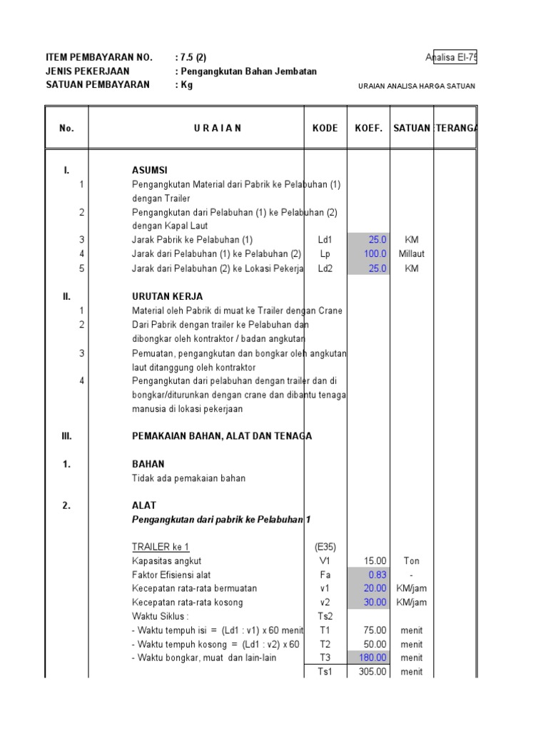 Contoh AHSP | PDF