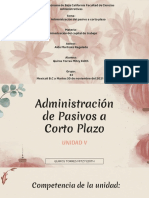 Unidad V. Administración Del Pasivo A Corto Plazo