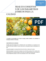 Profundisar en Conseptos Teoricos de Los Parametros Fisicos Quimicos para La Calidad