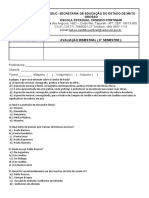 Avaliação 3° Ano (EM)