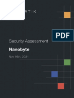 Security Assessment of Nanobyte Token Contract