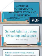 Administration and Supervision Presentation