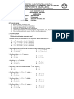 Ujian Semester Matematika Kelas IX SMP Perintis Kelapa Dua