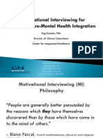 Motivational Interviewing For Integrated Primay Care PowerPoint