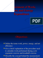 Measurement of Work, Power, and Energy Expenditure