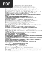 Work Sheet Relation and Function-A 09-2011