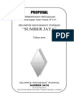 Proposal Pokmas Sumber Jaya PJU 2