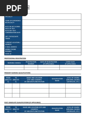 KCS - CV Template-Blank