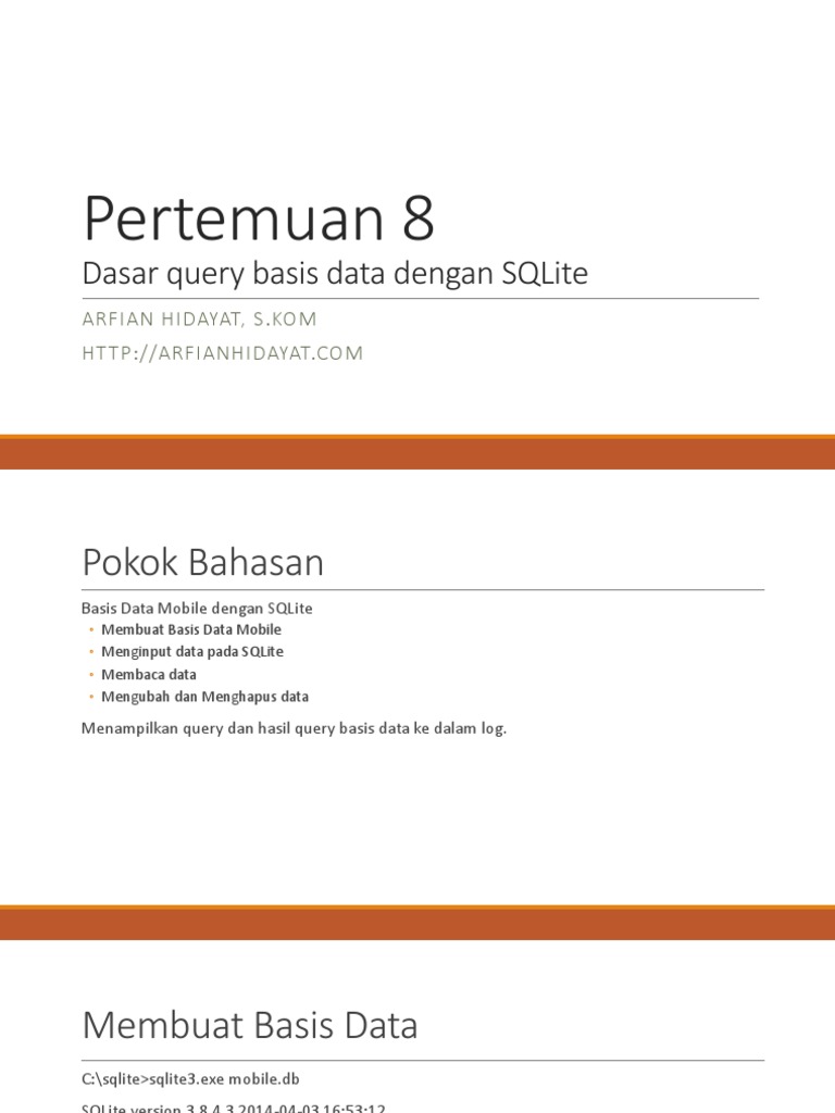 SQLite Database Basics for Mobile Apps | PDF | Table (Database ...