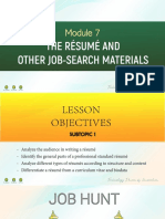 (M7 - MAIN) The Résumé and Other Job-Search Materials
