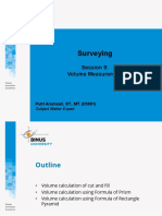 Surveying: Session 9: Volume Measurement