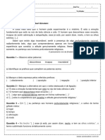 Atividade de Portugues Com Prefixo 8º Ano PDF