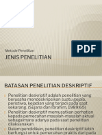 Jenis Penelitian - Deskriptif - 2021