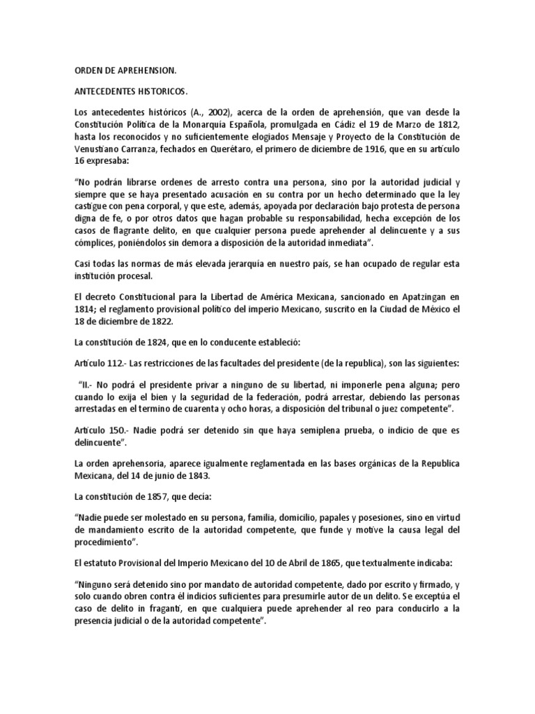 Orden de Aprehensión en Venezuela | PDF | Derecho penal | Castigos