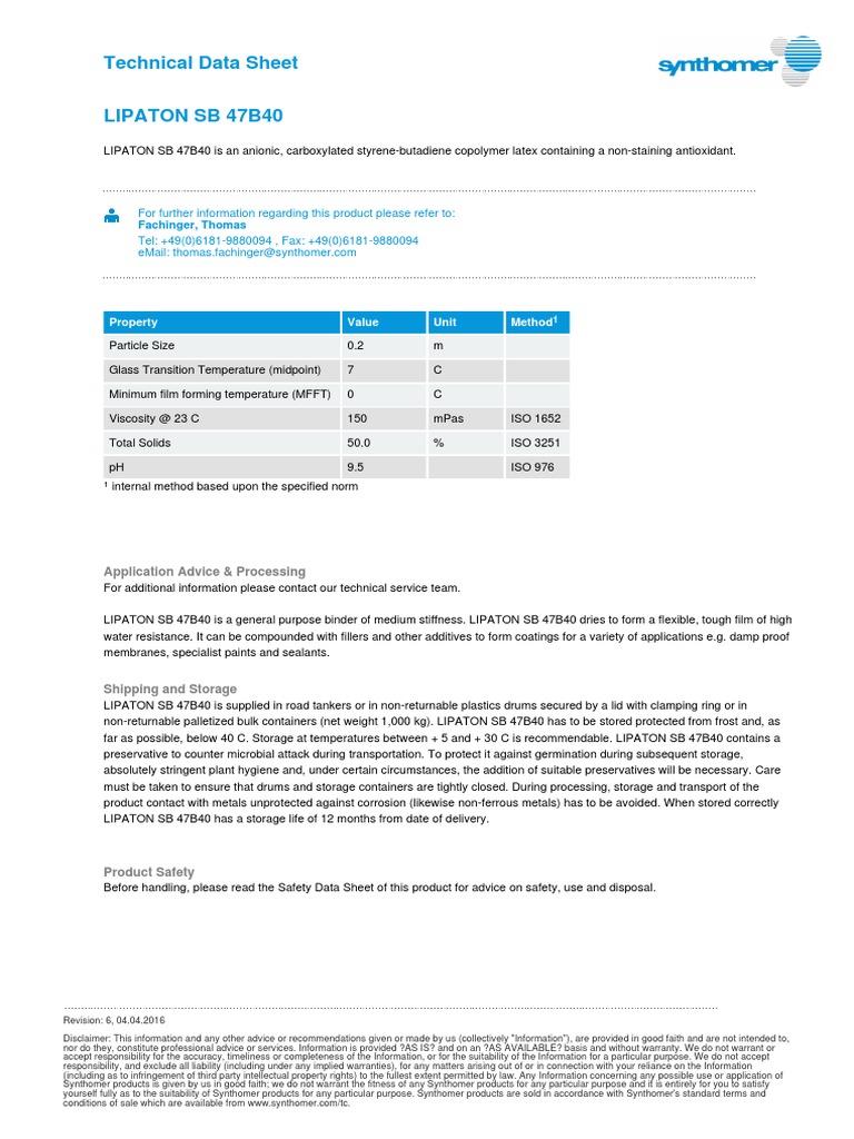 Lipaton SB 47B40 | PDF | Implied Warranty | Paint