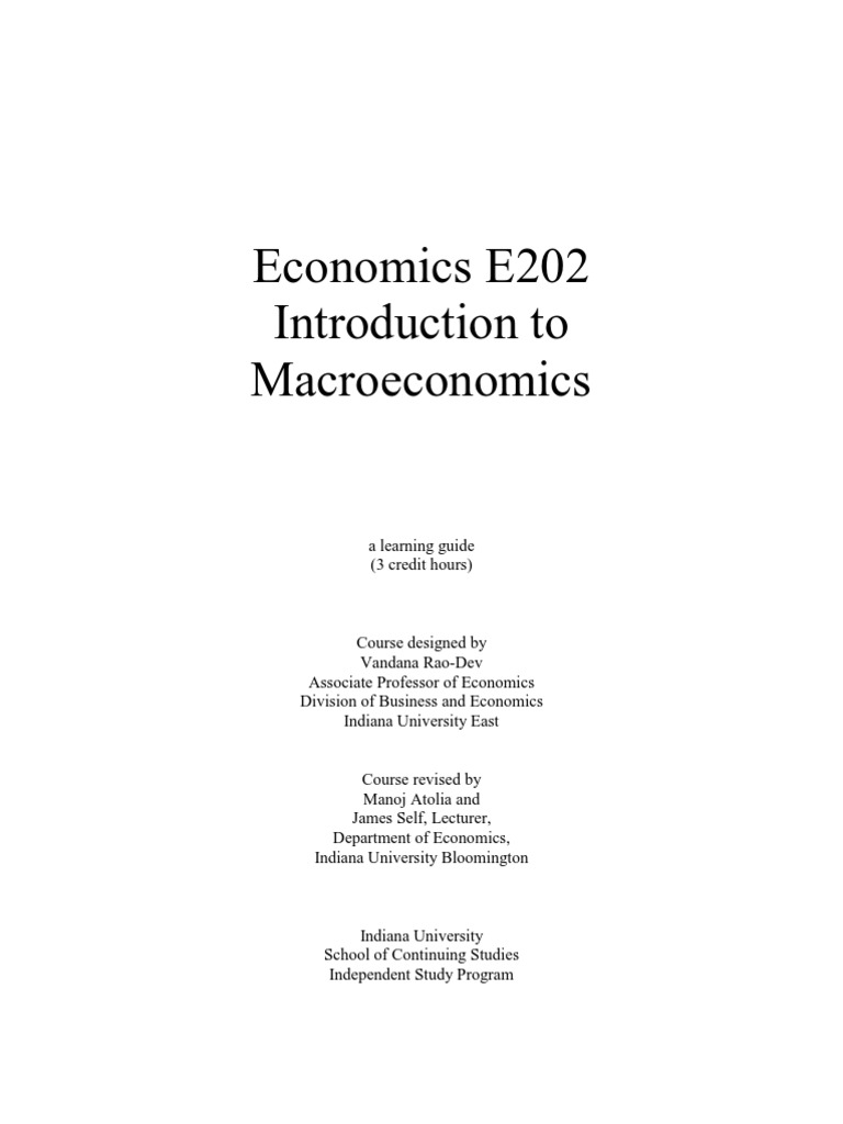 ECONOMICS 202 intelligence overview