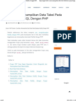 Cara Baru Menampilkan Data Tabel Pada Database MySQL Dengan PHP Jagowebdev