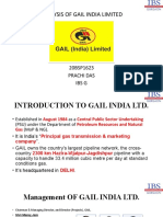 Analysis of Gail India Limited: 20BSP1623 Prachi Das Ibs G