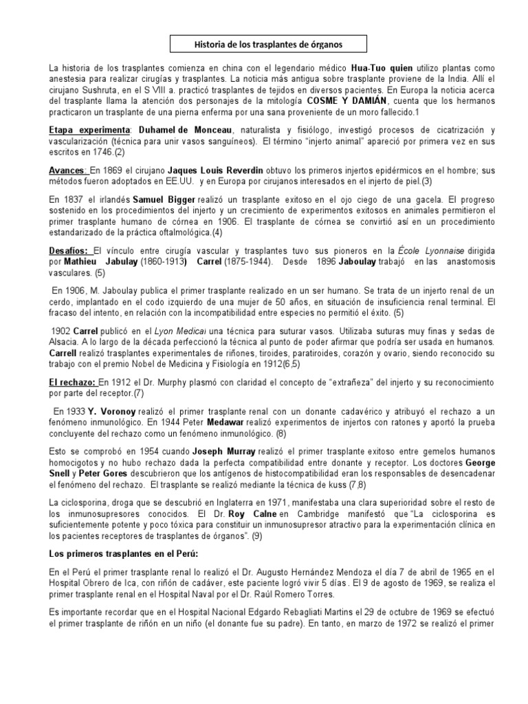 La Historia de Los Trasplantes Comienza en China Con El Legendario