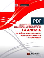 MINSA Norma Técnica de Tratamiento de La Anemia