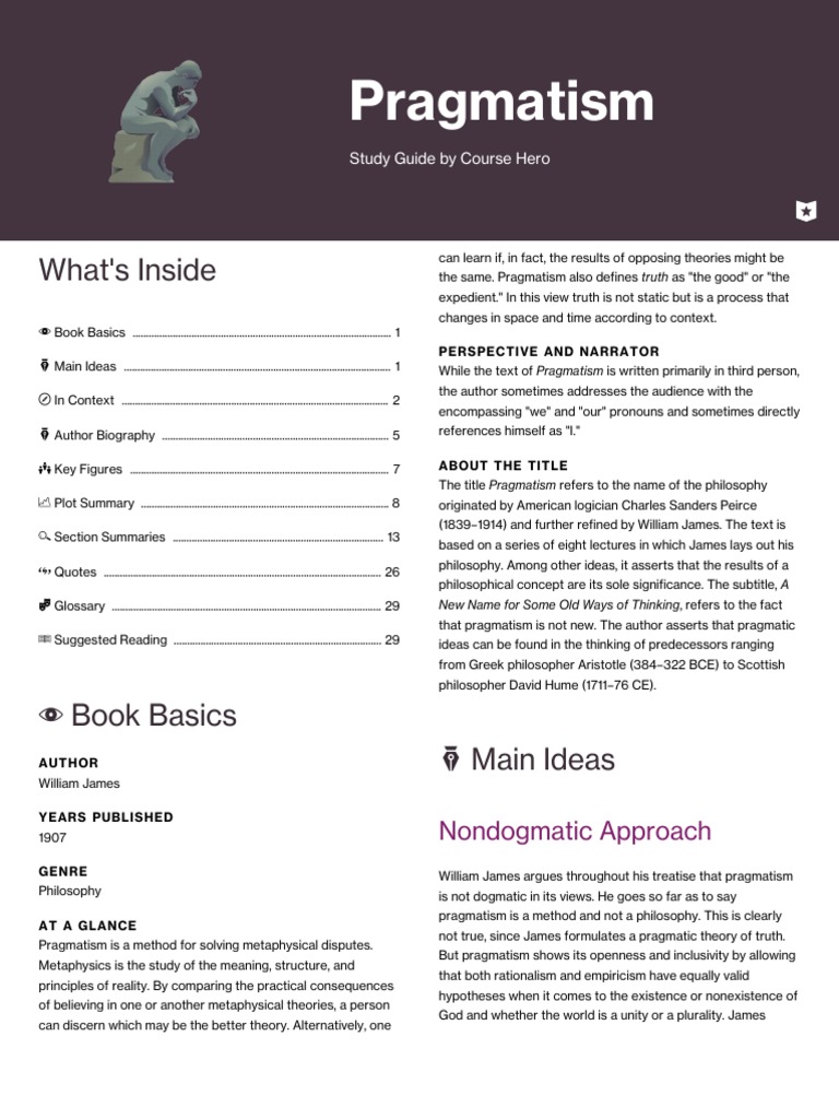 Pragmatism: What's Inside | PDF | Pragmatism | Rationalism