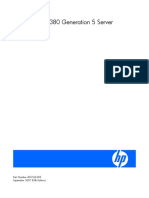 HP Proliant Dl380 Generation 5 Server User Guide: Part Number 403166-005 September 2007 (Fifth Edition)
