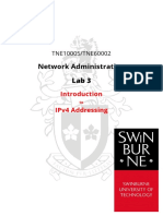 Network Administration Lab 3: Ipv4 Addressing