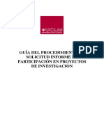 Guía de Usuario para La Solicitud de Informe de Participación en Proyectos de Investigación