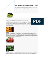 Conheca Os Beneficios de 58 Frutas e Legumes Que Traz À Saude